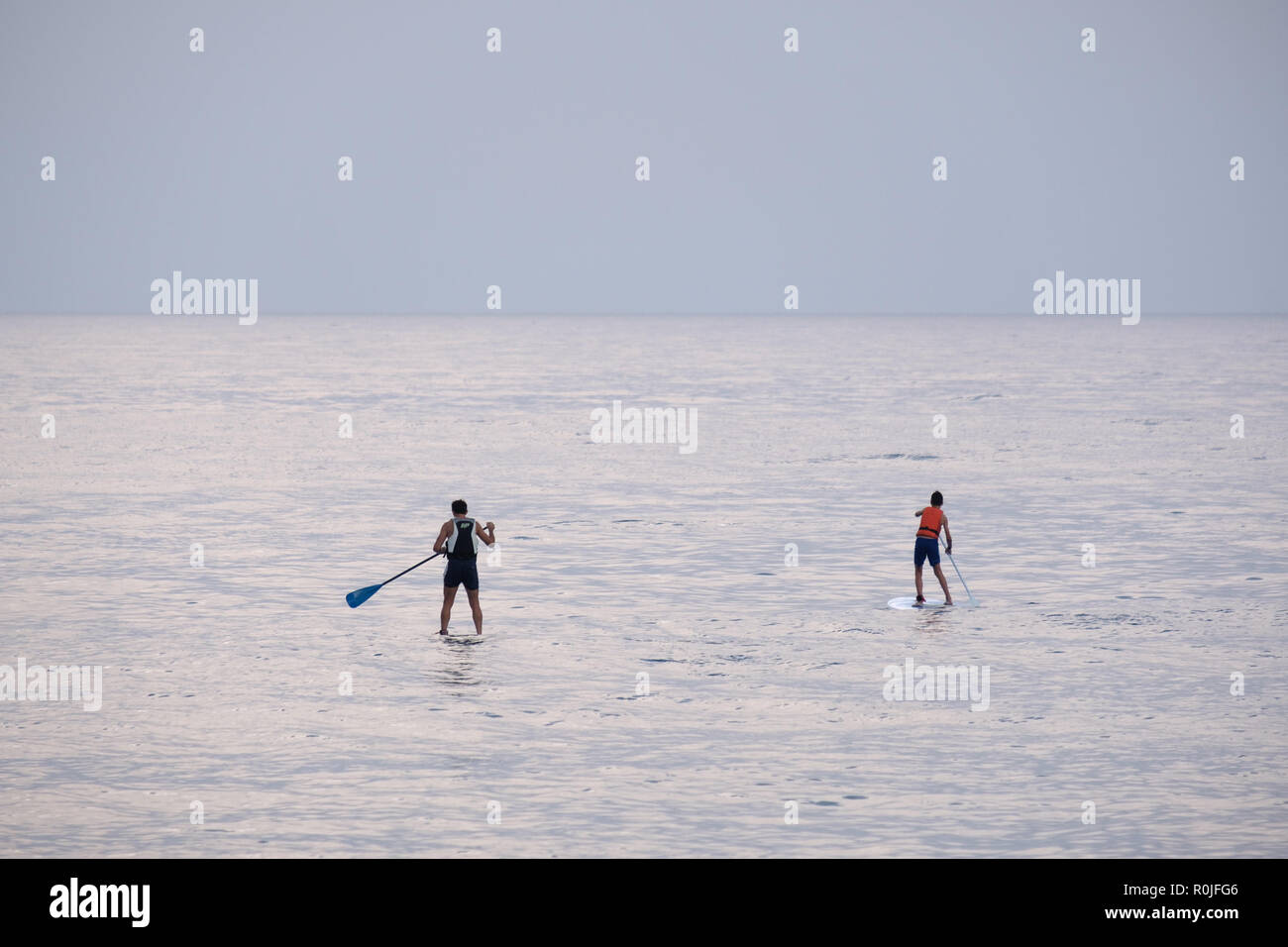 Stand up paddle boarding Stock Photo