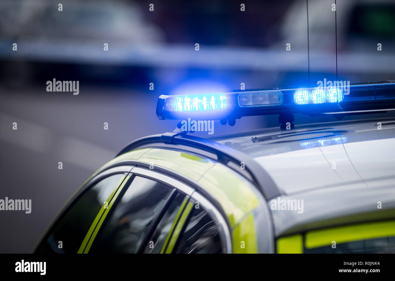 Uk Police Car Lights High Resolution Stock Photography and Images - Alamy