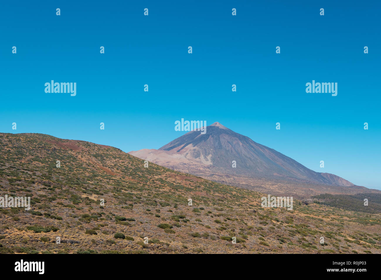 Tenerife Mountain landscape and blue sky - Pico del Teide Stock Photo