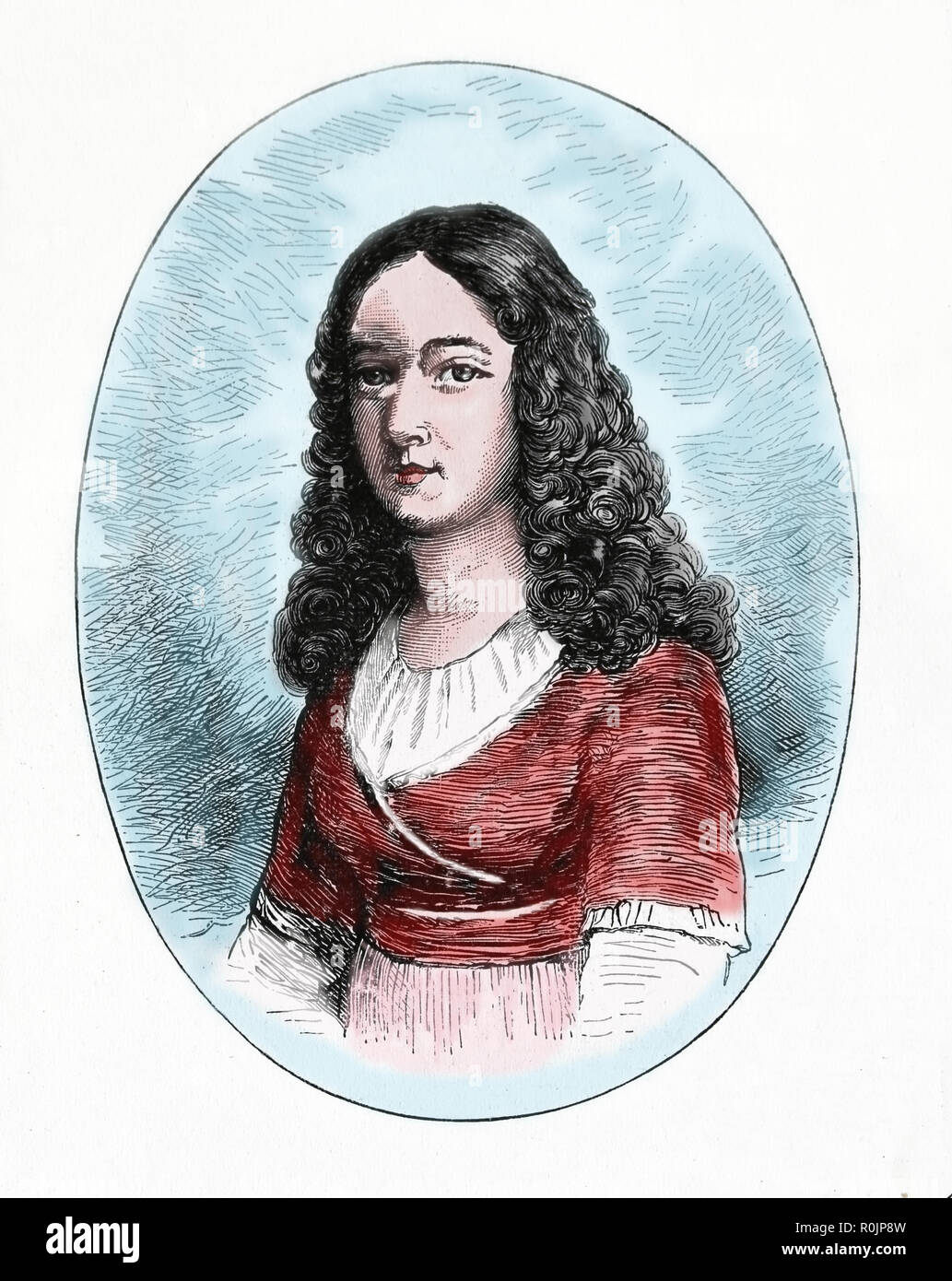 Charlotte von Lengefeld (1766-1826). Wife of German poet Friedrich Schiller. Engraving of Germania, 1882. Stock Photo