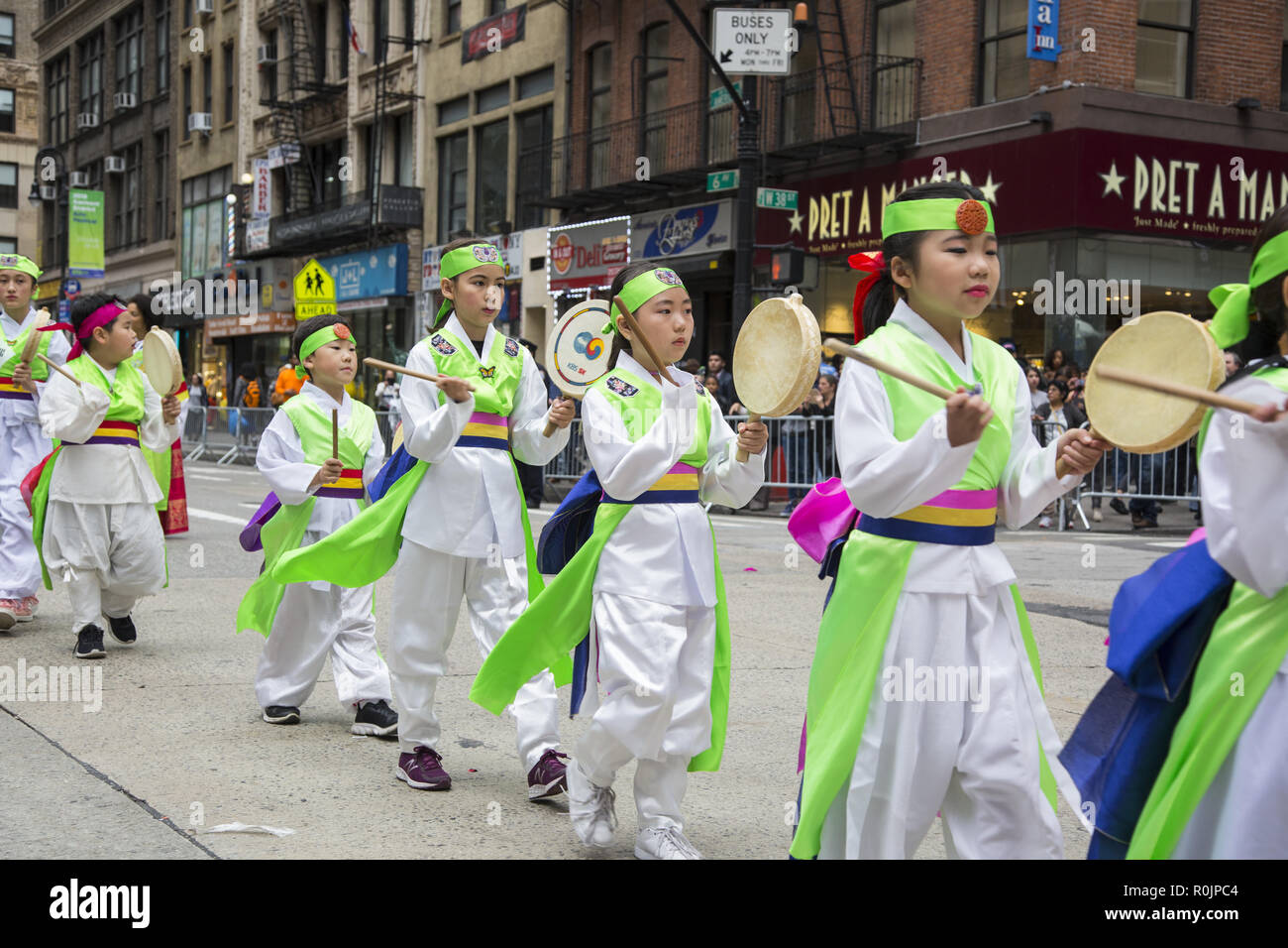 Korean Day Parade in New York City Passes through midtown Manhattan