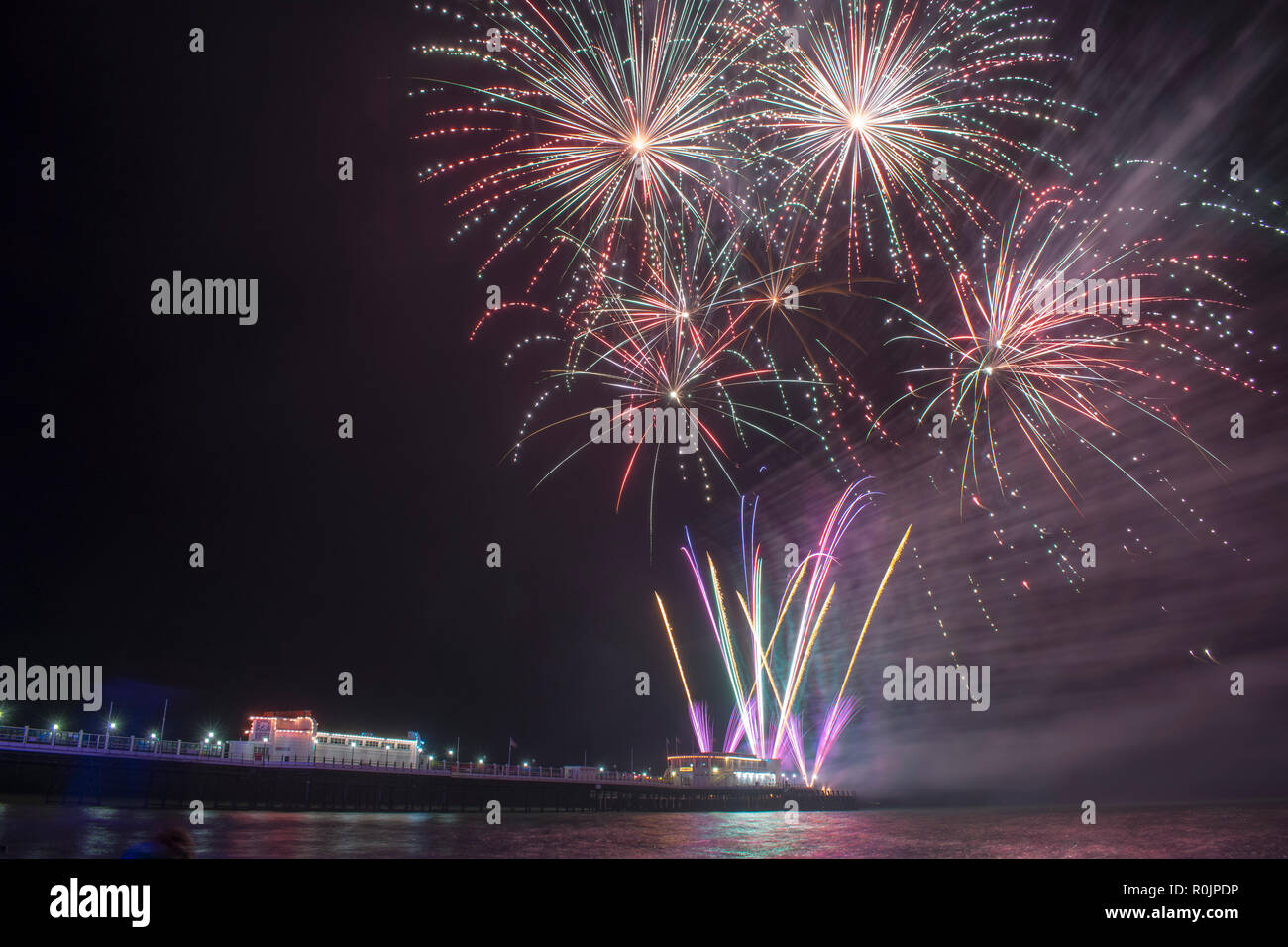 Worthing Fireworks Stock Photo