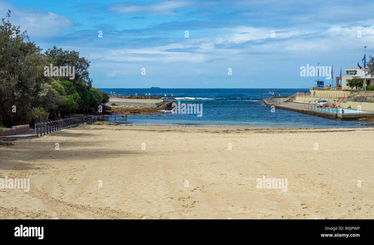 Sandy Clovelly Beach on Pacific Ocean Sydney NSW Australia. Stock Photo