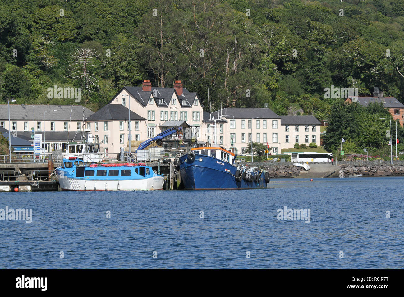 The seafront at Glengarriff, County Cork Ireland with the Eccles Hotel