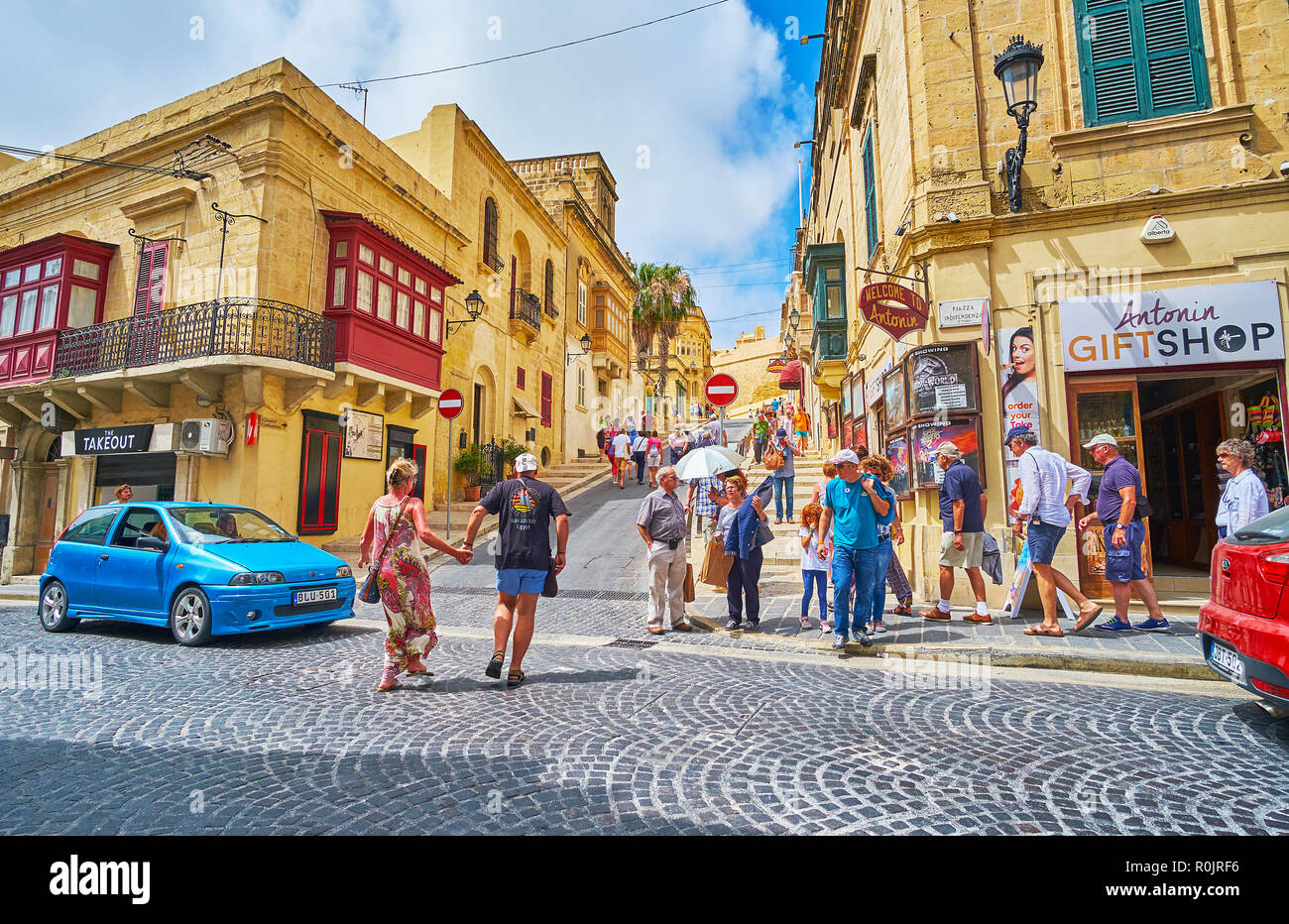 Victoria Rabat Streets Victoria rabat malta june hi-res stock photography and images - Alamy