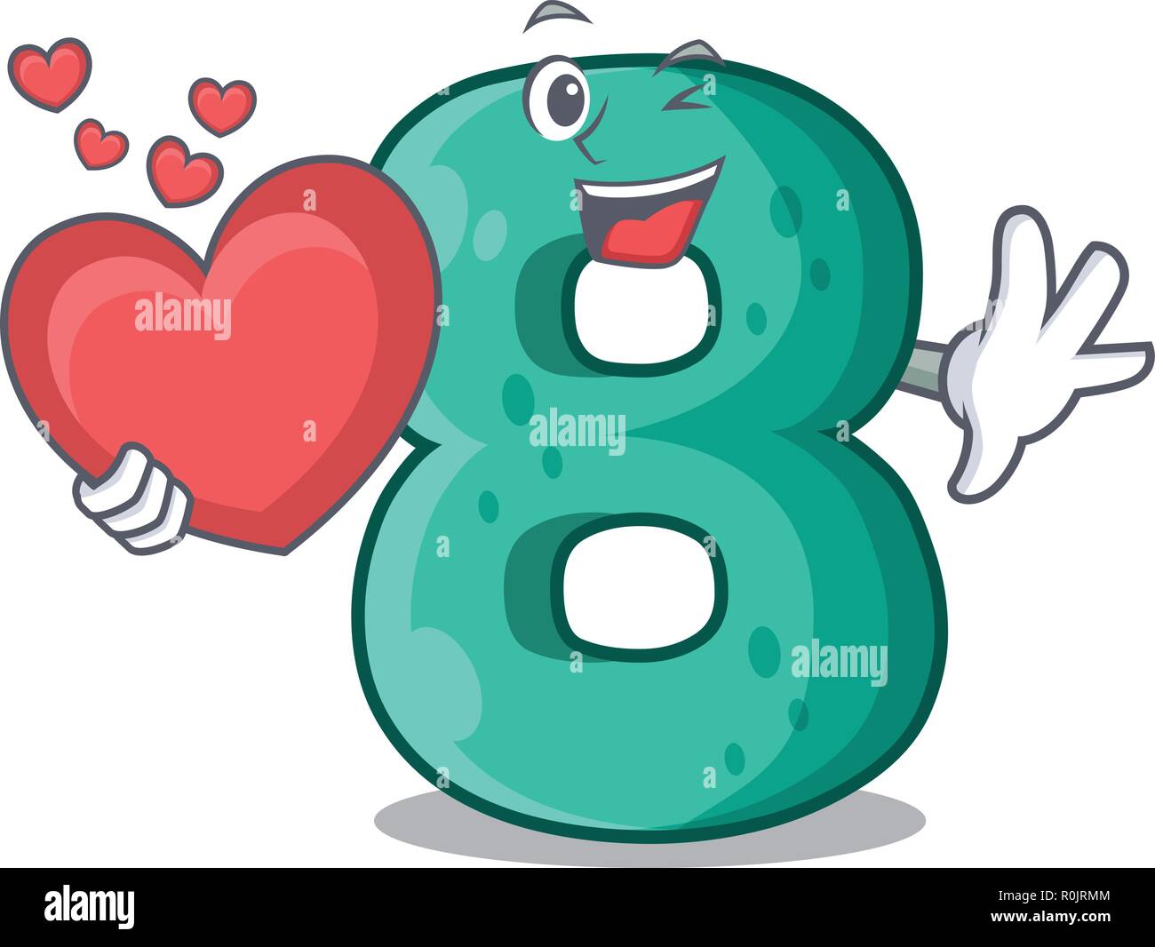 With heart number eight made with cartoon shaped Stock Vector Image & Art - Alamy With heart number eight made with cartoon shaped Stock Vector Image & Art - Alamy