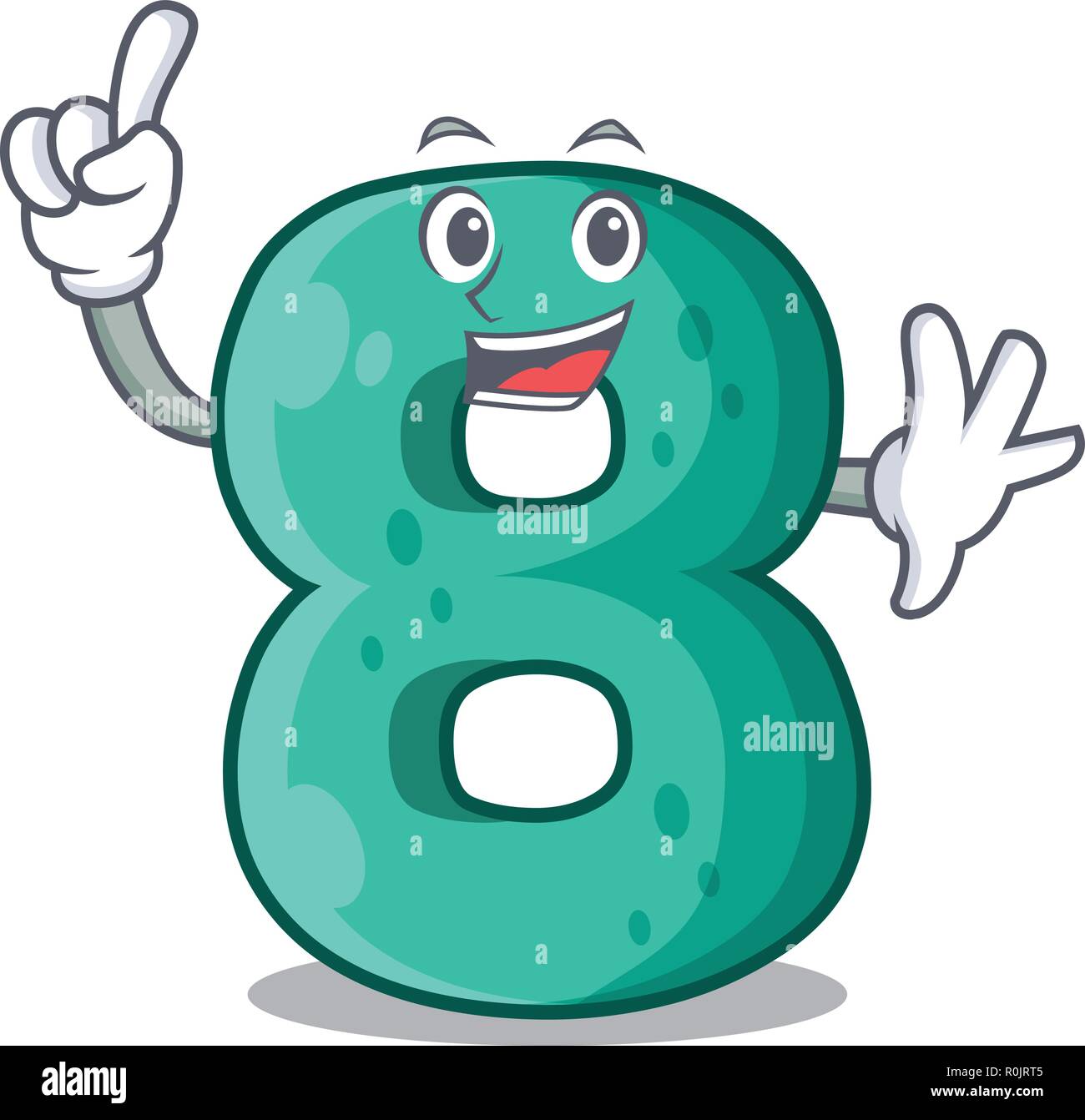 Finger number eight volume logo the mascot Stock Vector Image & Art - Alamy