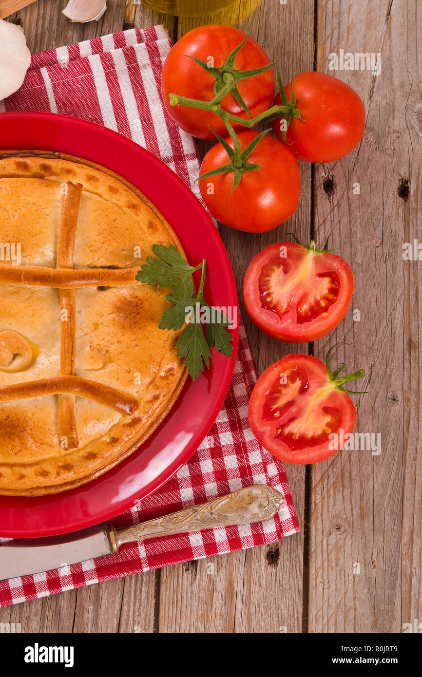 Spanish tuna pie Stock Photo - Alamy