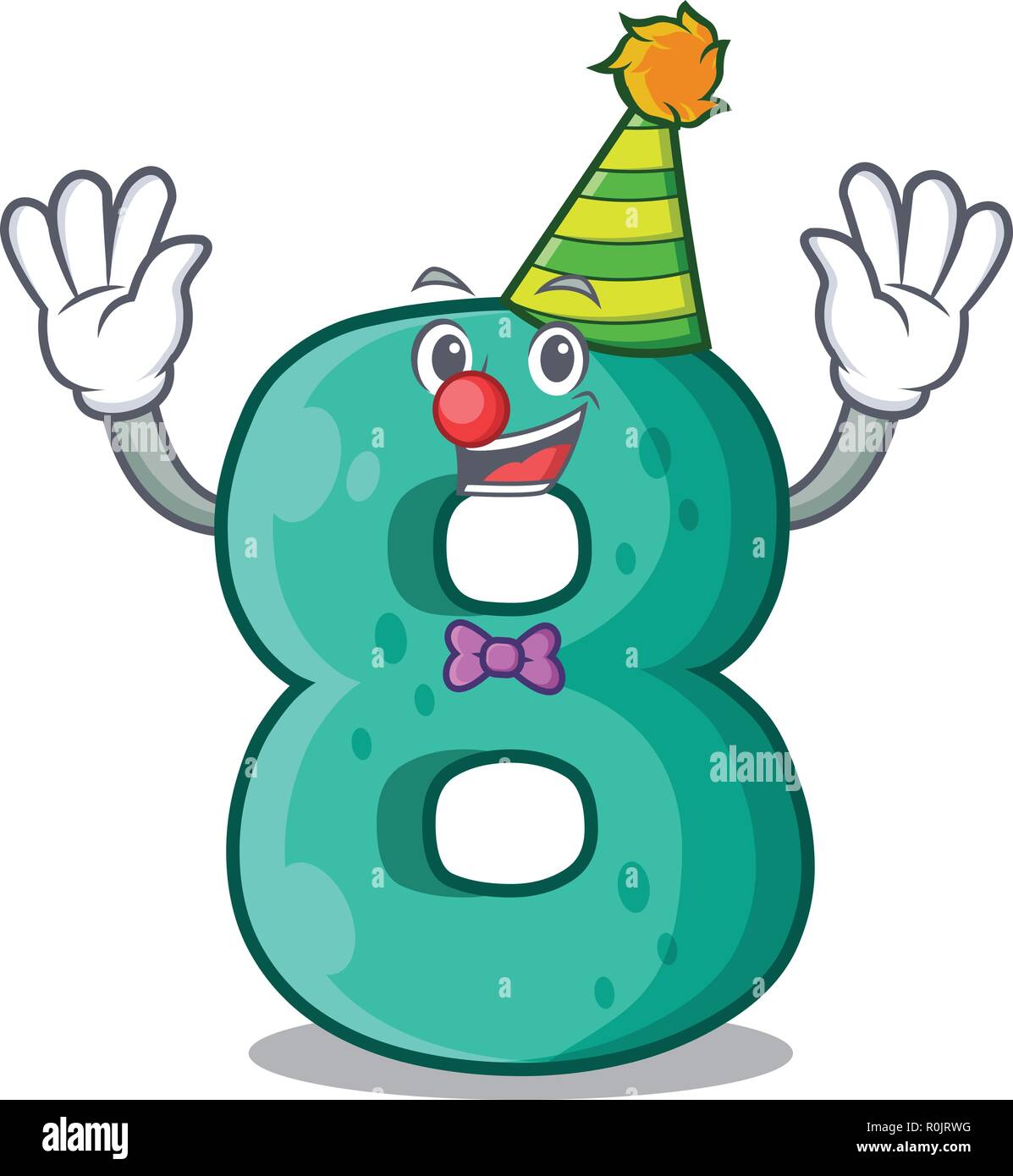 Clown number eight volume logo the mascot Stock Vector Image & Art - Alamy