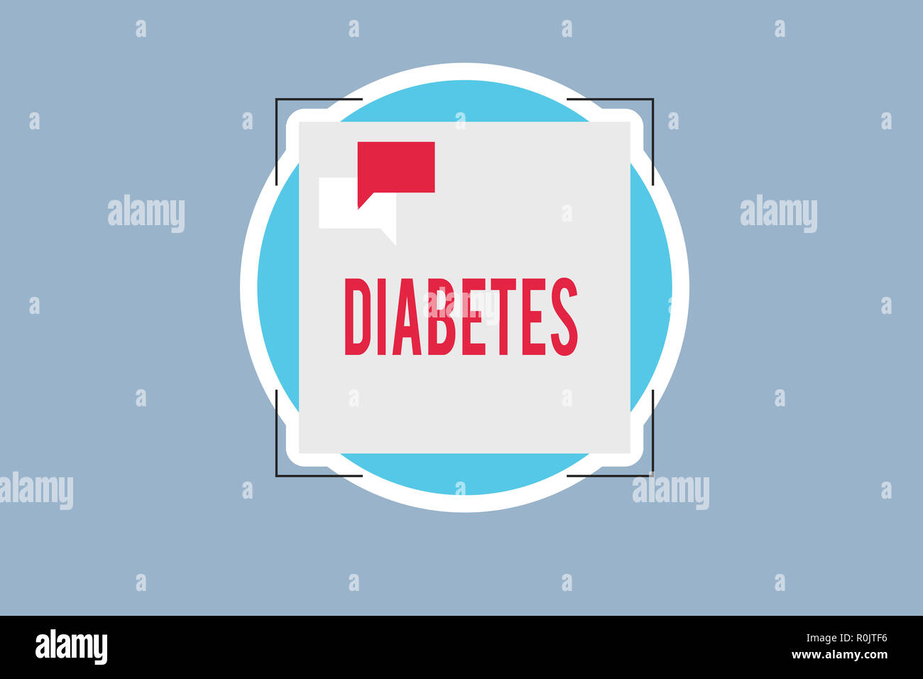 Handwriting text Diabetes. Concept meaning disease in which bodys ...