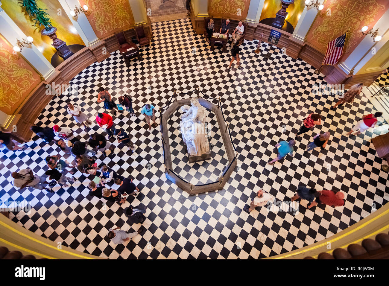September 22, 2018 Sacramento / CA / USA - People visiting the California State Capitol; The building serves as both a museum and the state’s working  Stock Photo