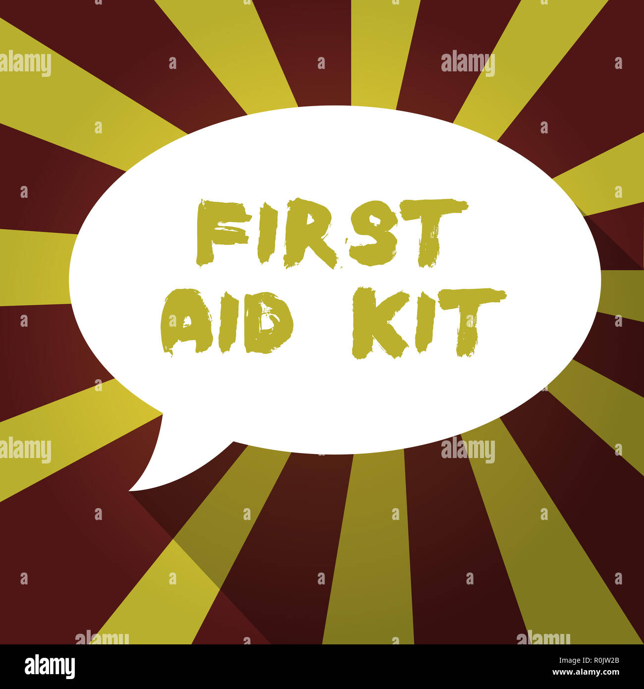 Text sign showing First Aid Kit. Conceptual photo Set of materials and ...