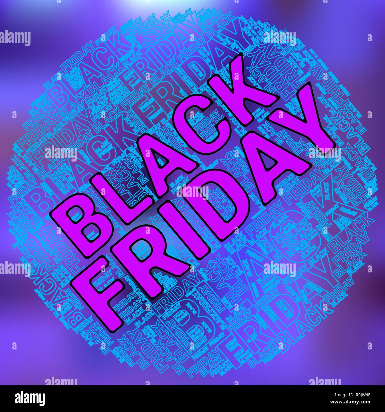 Black Friday Wordcloud. Typography concept. Text cloud. Vector illustration Stock Vector