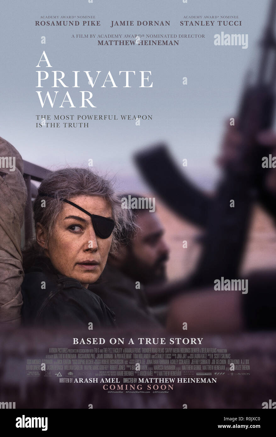 A Private War (2018) (Credit Photo: Aviron Pictures / The Hollywood Archive)   Poster Art Stock Photo