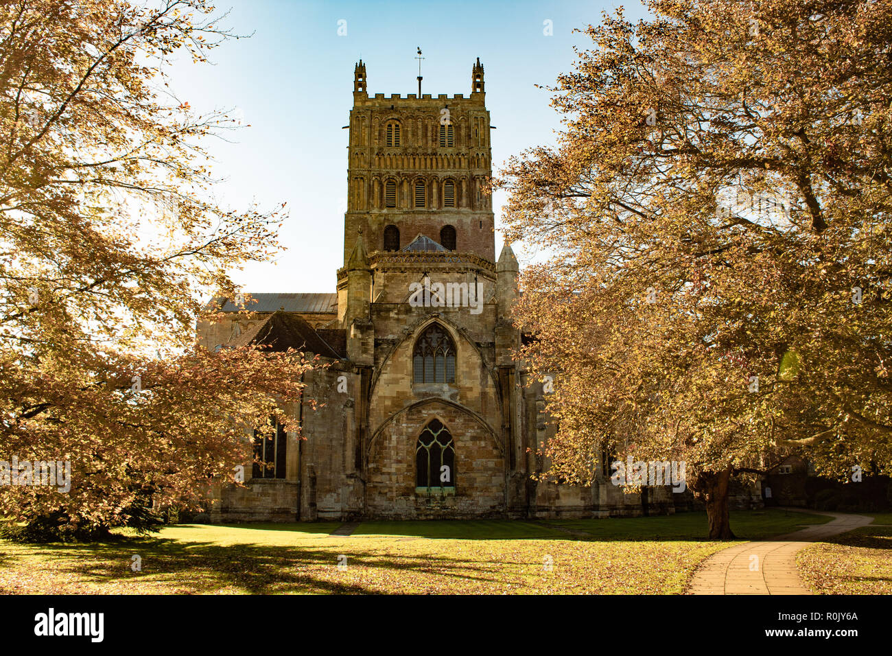 Stone colours of tewkesbury abbey hires stock photography and images