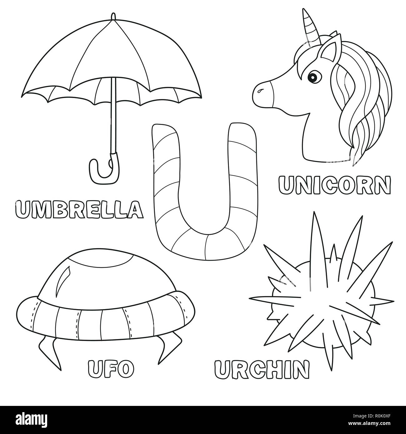 U Letter Images For Kids - Lookalike