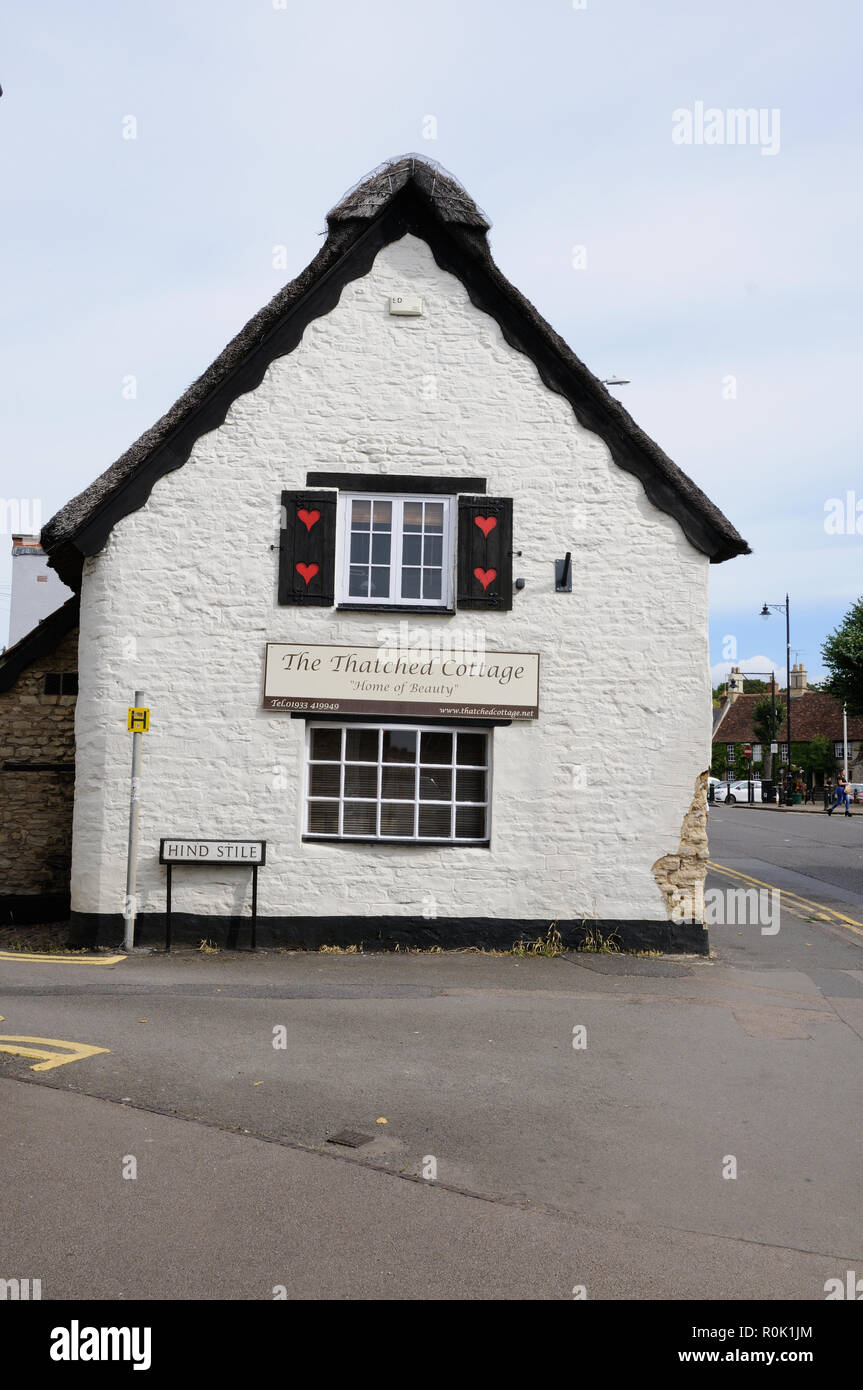 The Thatched Cottage, Higham Ferrers, Northamptonshire Stock Photo Alamy