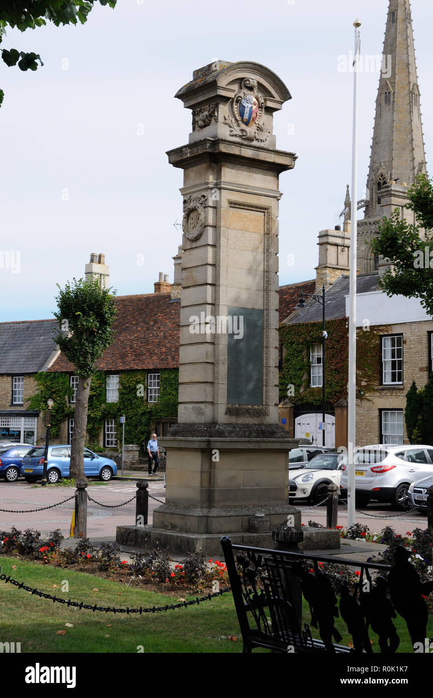 War Memorial, Higham Ferrers, Northamptonshire Stock Photo