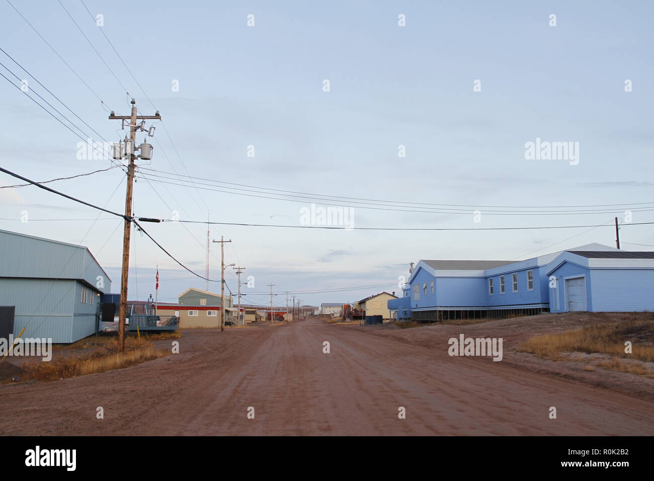Street view of Baker Lake, an arctic community and neighbourhood