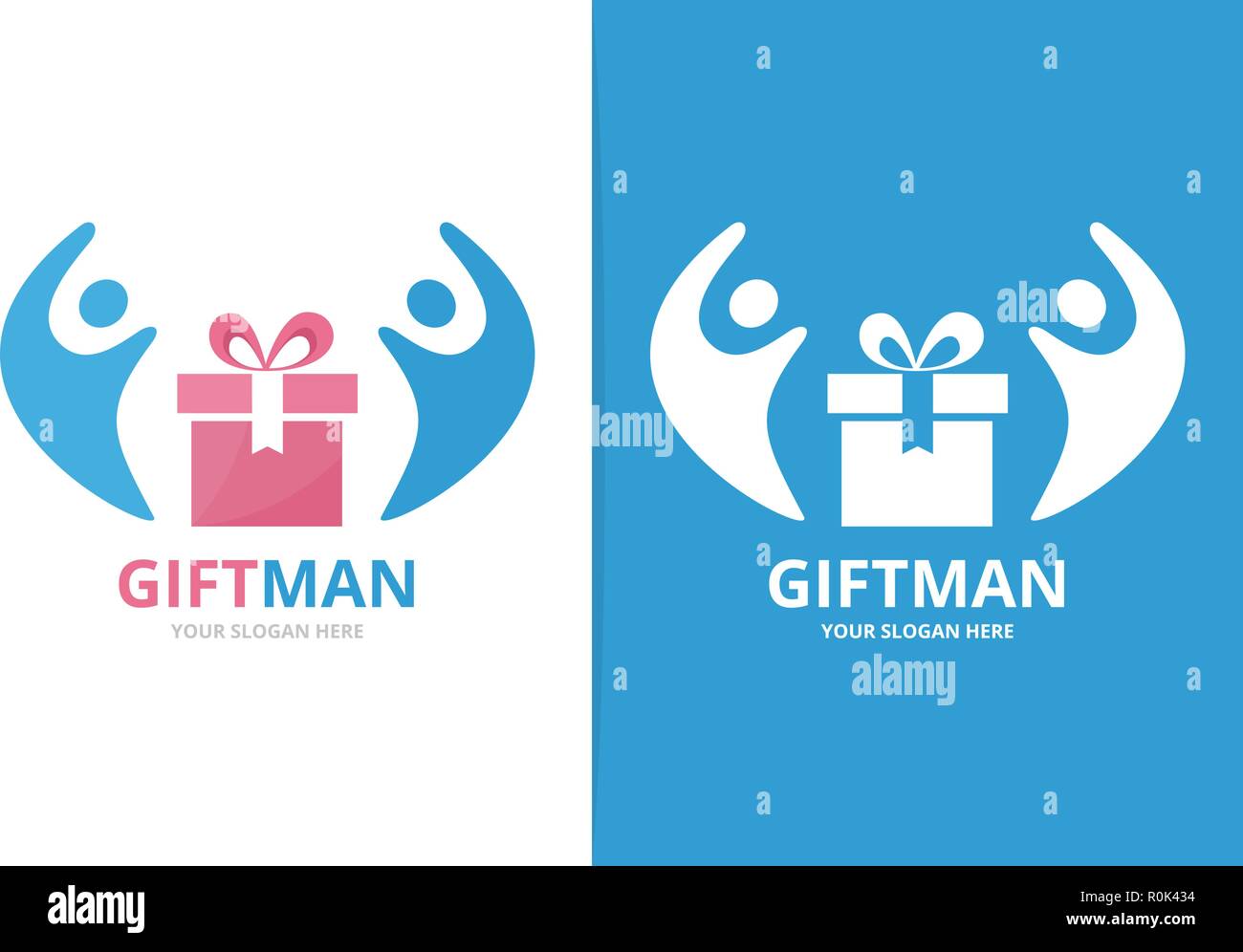 Vector Gift And People Logo Combination Present And Family Symbol Or Icon Unique Surprise And Union Help Connect Team Logotype Design Template Stock Vector Image Art Alamy