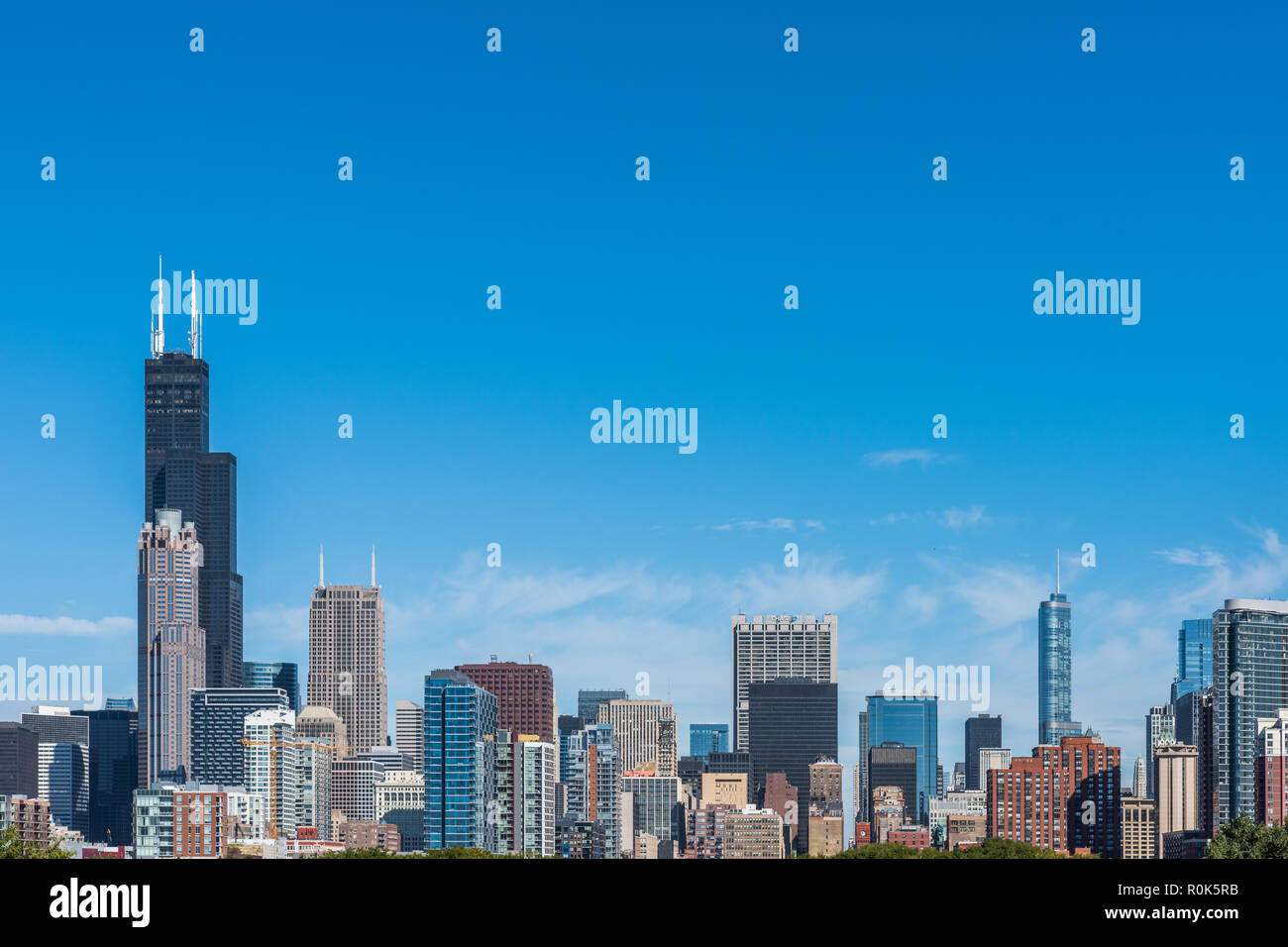 Aerial view of Chicago skyline Stock Photo - Alamy