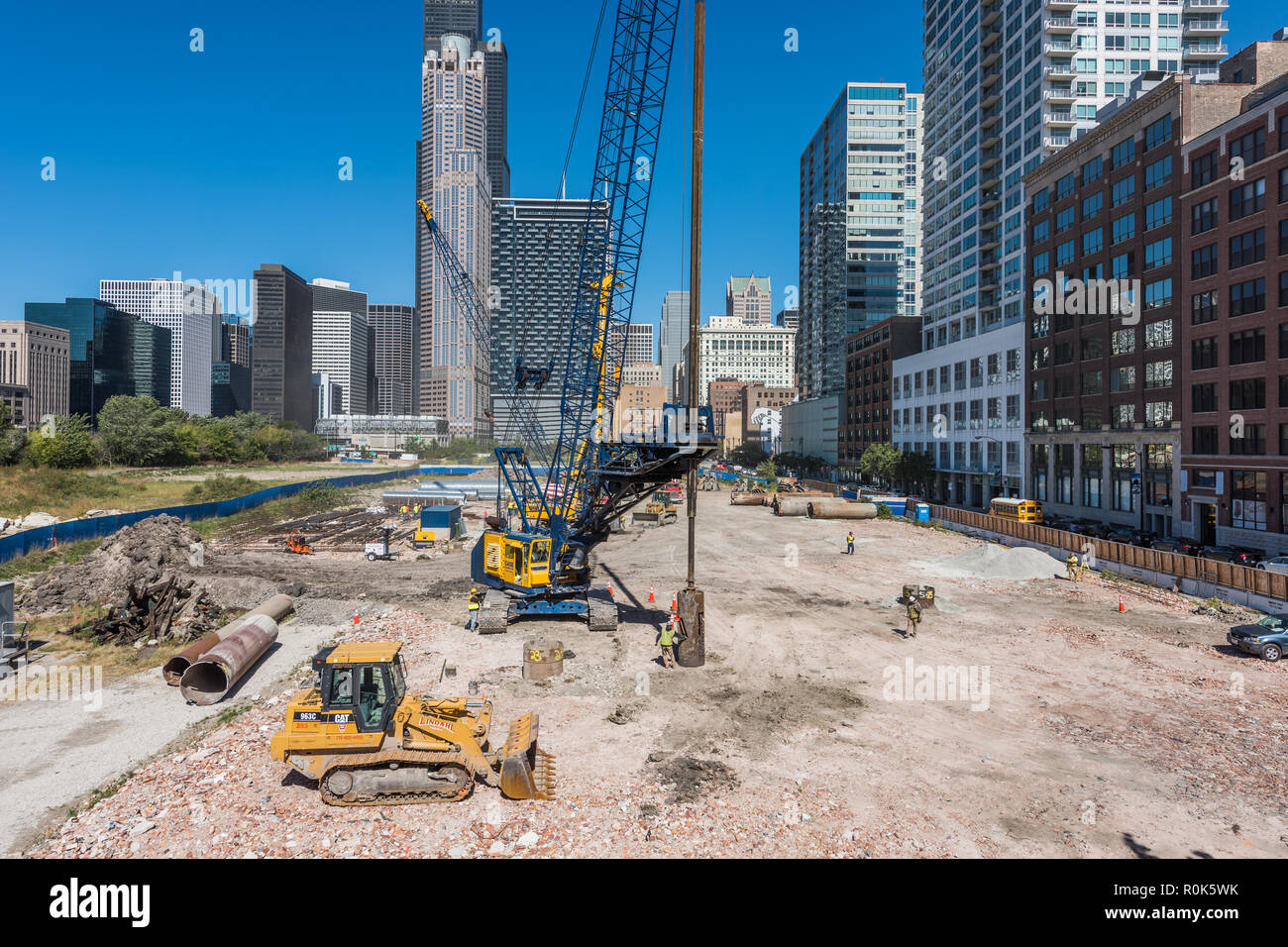 Multi unit condominium building under construction in the South Loop ...