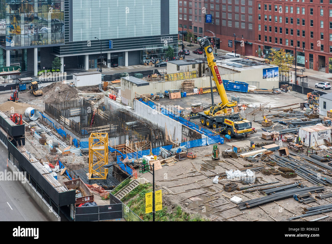 Multi unit condominium building under construction in the River North ...