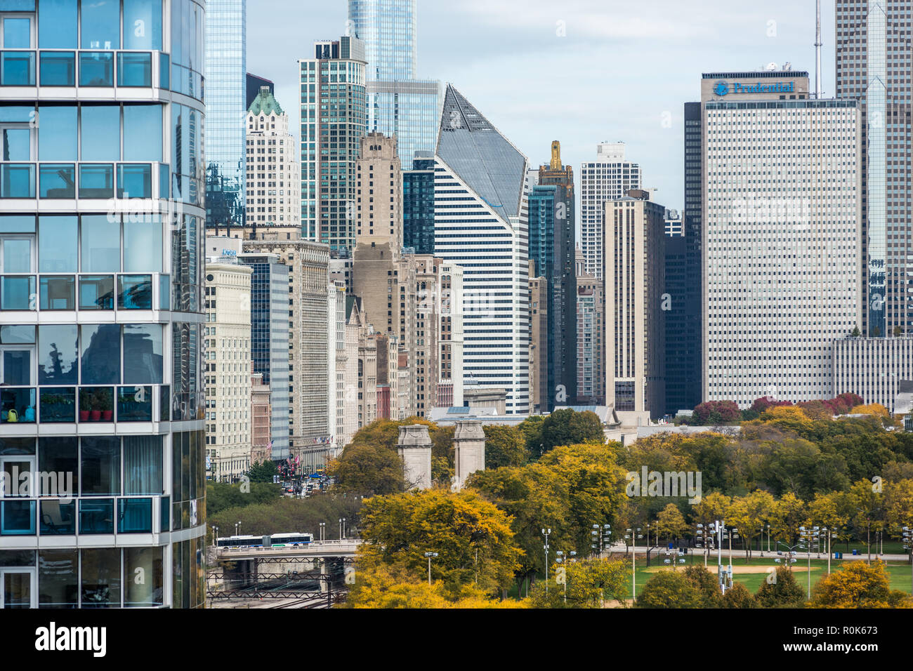 Aerial view of Chicago skyline Stock Photo - Alamy