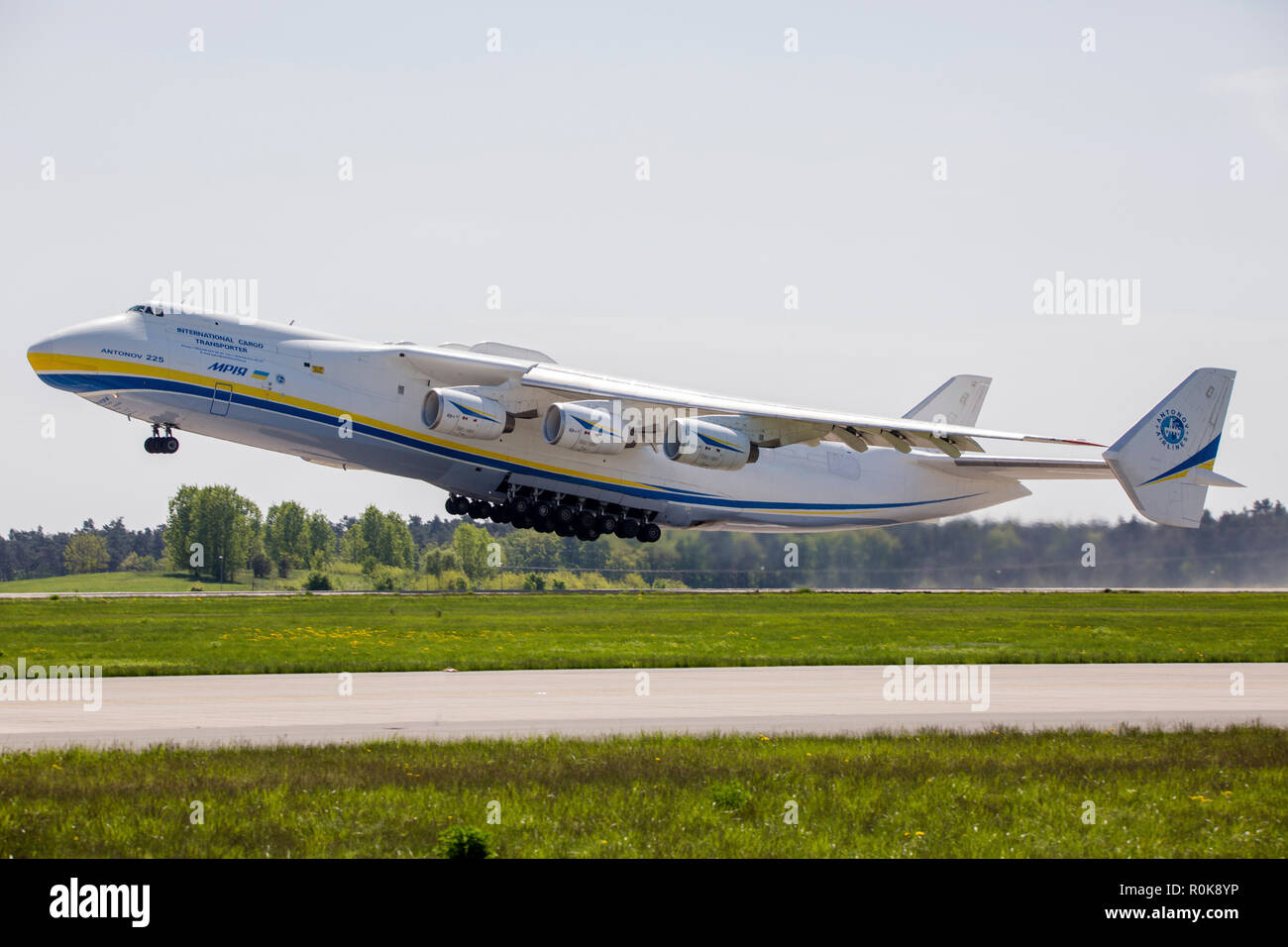 Biggest plane in the world, the Antonov AN-225 Mriya. Stock Photo
