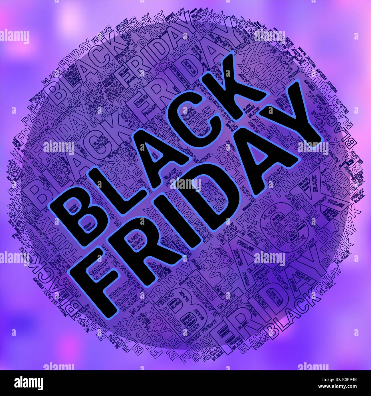 Black Friday Wordcloud. Typography concept. Text cloud  illustration Stock Photo