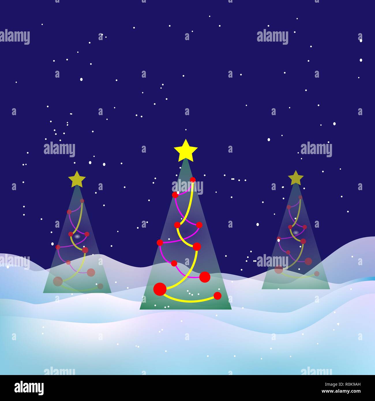 Glittering christmas trees Stock Vector Images - Alamy
