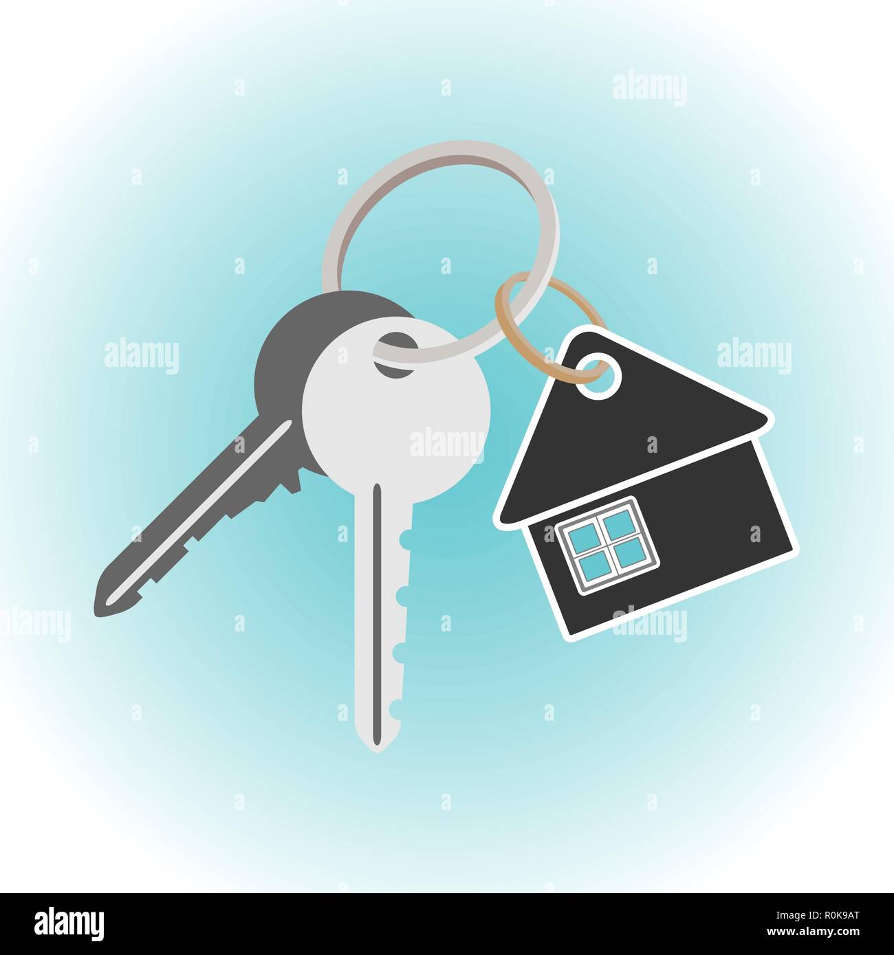 Keyring and house Stock Vector Images Alamy