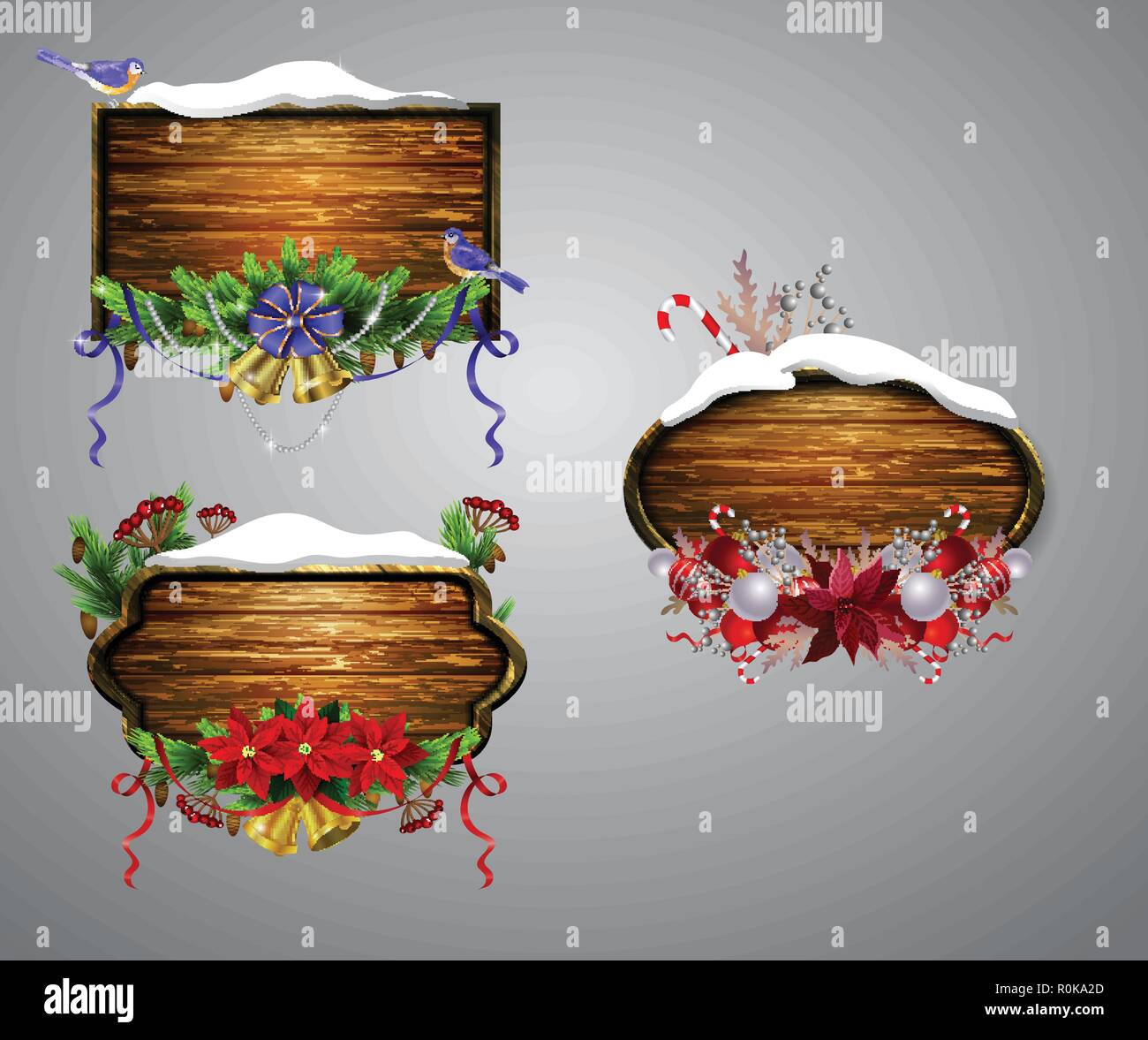 Vector wooden christmas board Stock Vector Image & Art - Alamy