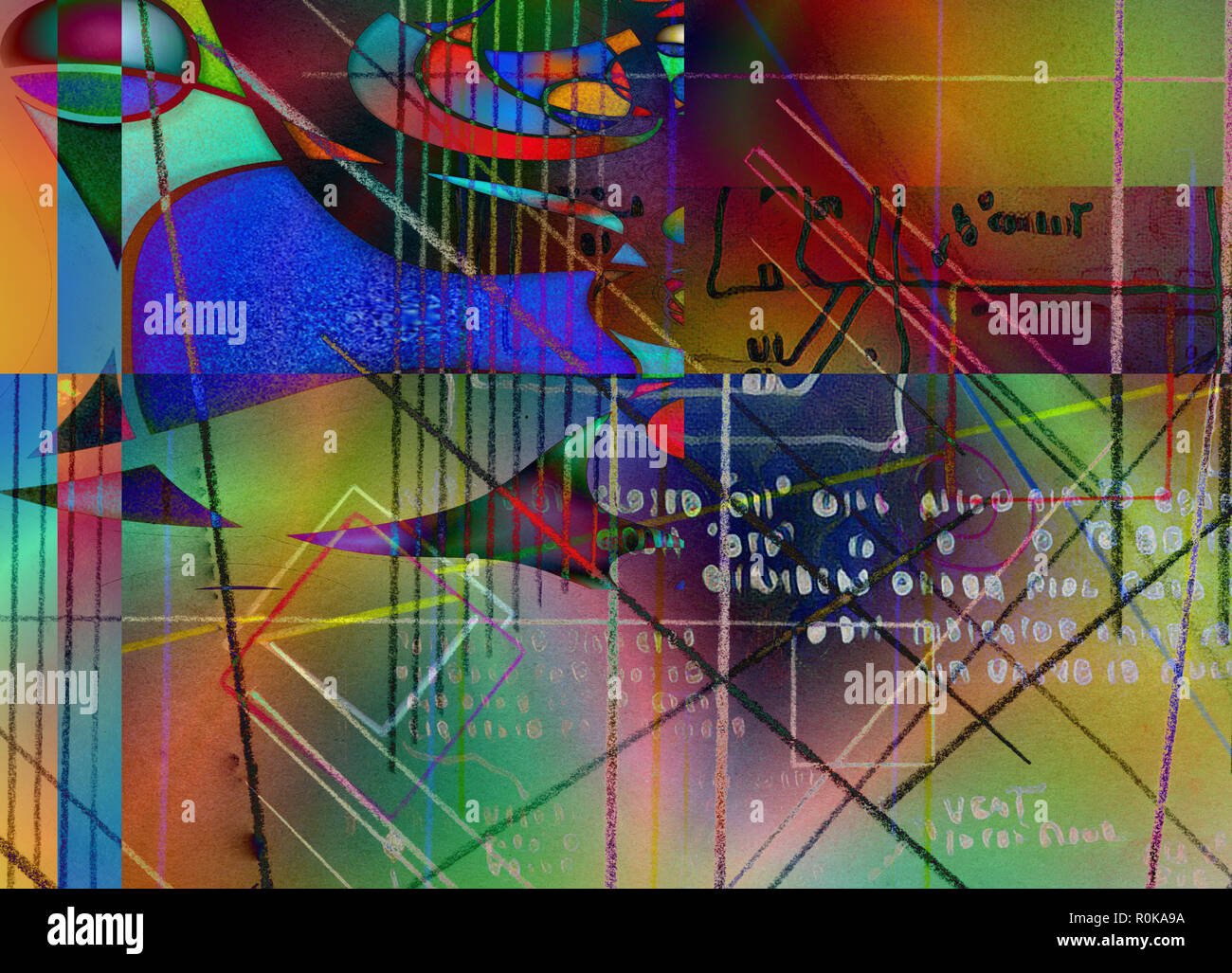 Modern art abstract with text. 3D rendering Stock Photo - Alamy