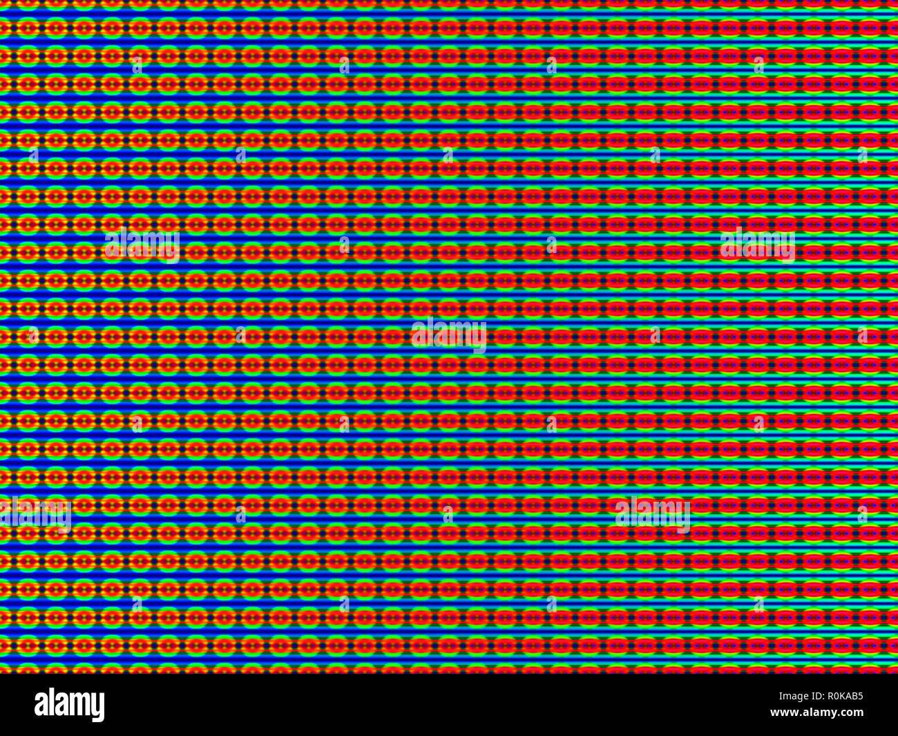 RGB Screen dots pattern. Analog display television. Close Up Texture. Stock Photo