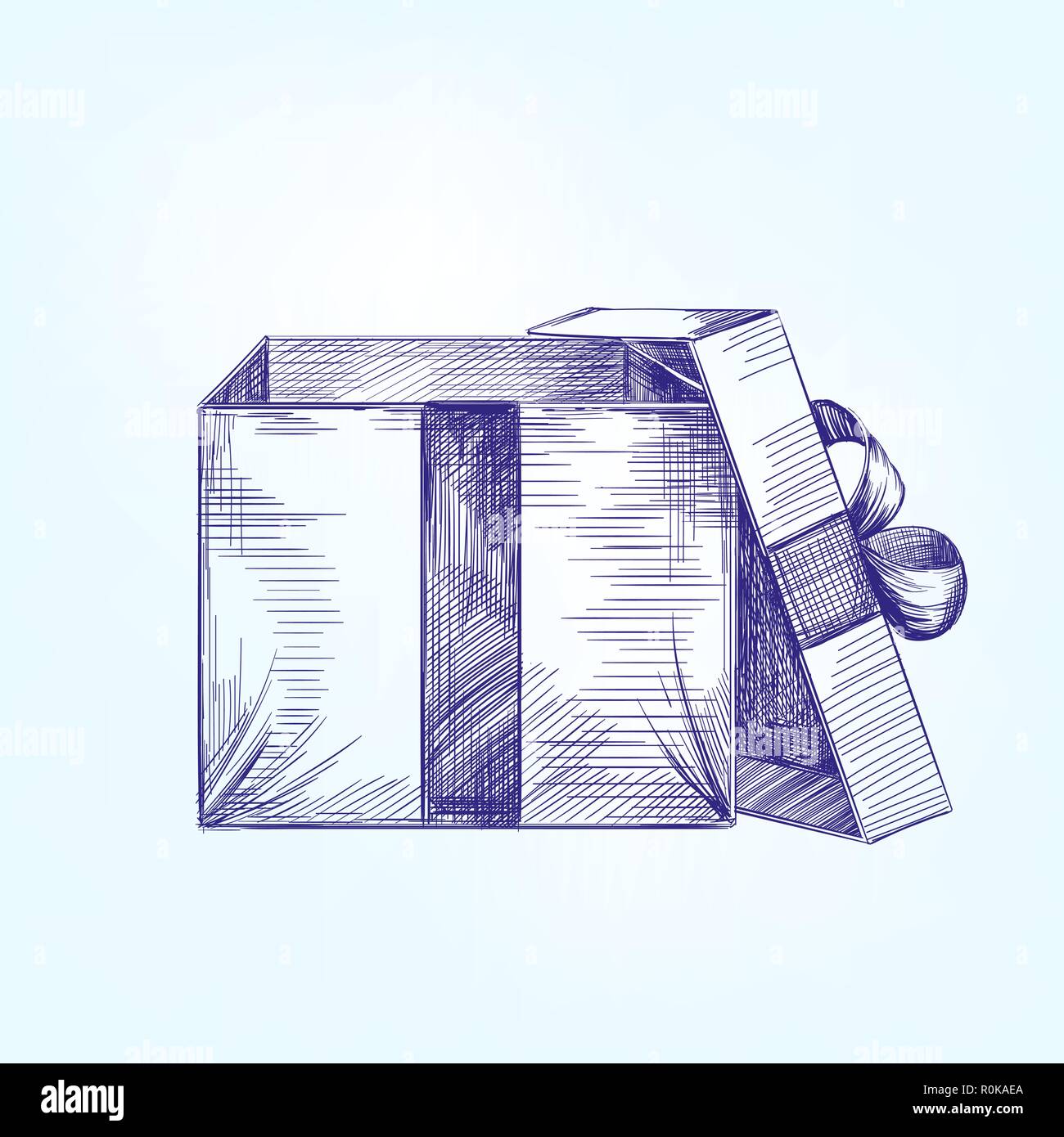 Open Box Sketch Stock Illustrations – 2,342 Open Box Sketch Stock