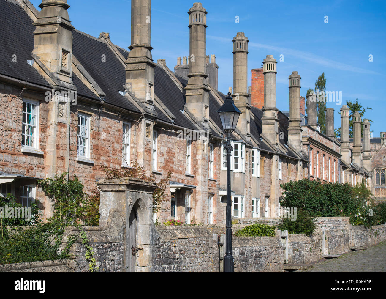 Houses on Vicar's Close in Wells, Somerset, believed to be the only