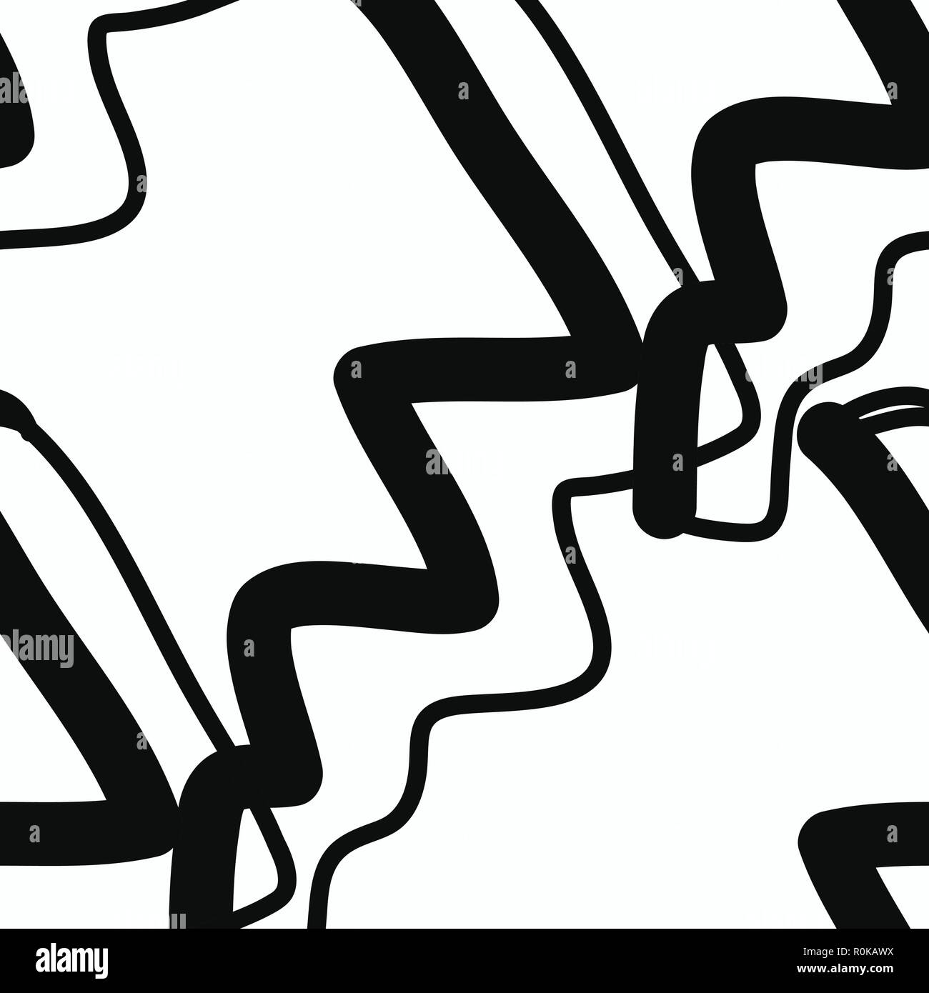 Black zigzags on white background seamless design Stock Vector Image ...