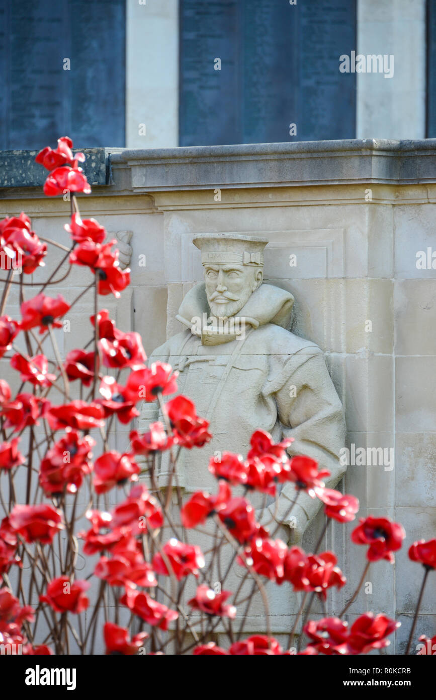 War Memorial , Plymouth Stock Photo