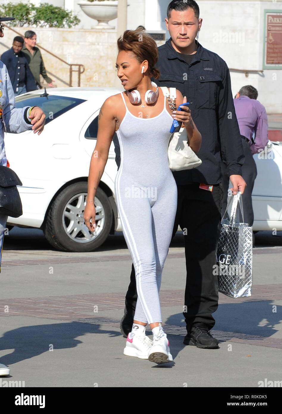 Mel B arrives at the 'Americas Got Talent' studios in a form fitting bodysuit  Featuring: Mel B Where: Pasadena, California, United States When: 05 Oct 2018 Credit: WENN Stock Photo