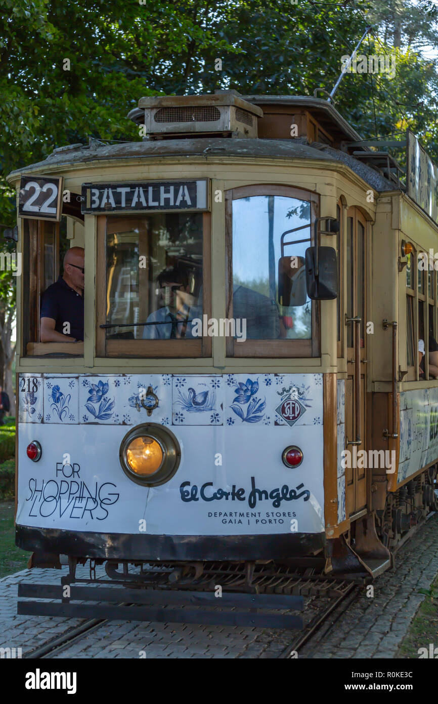 Oporto/Portugal 10/02/2018 Front view of typical traditional