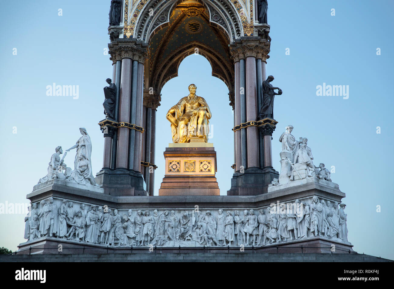 The Albert Memorial in Hyde Park at sundown, London, England Stock Photo