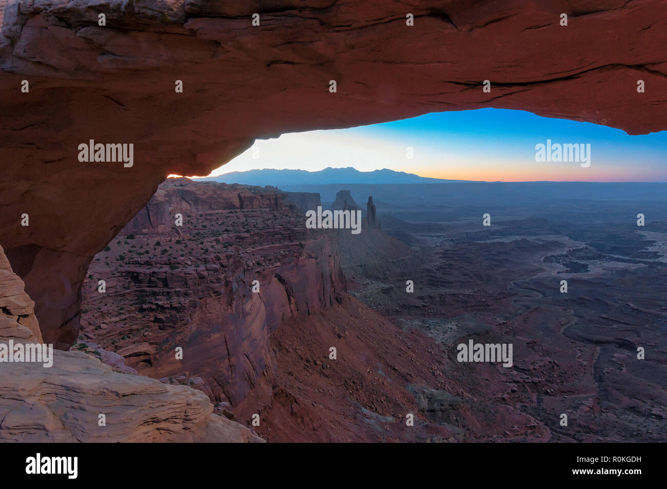Sunrise at Mesa Arch, Moab, Utah, USA Stock Photo Alamy