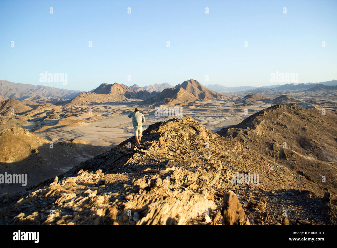 Hiking in the Richtersveld mountainous desert landscape Stock Photo