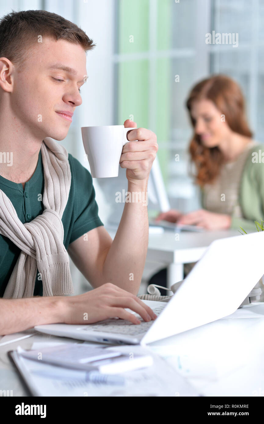 Portrait of a young people working in office Stock Photo
