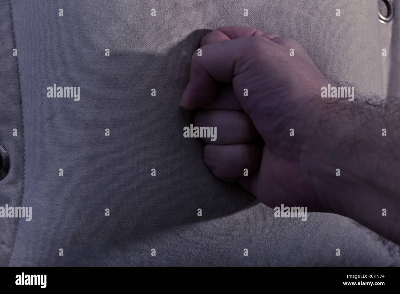 Fist punching wall bag, kung fu style punching bag Stock Photo Alamy