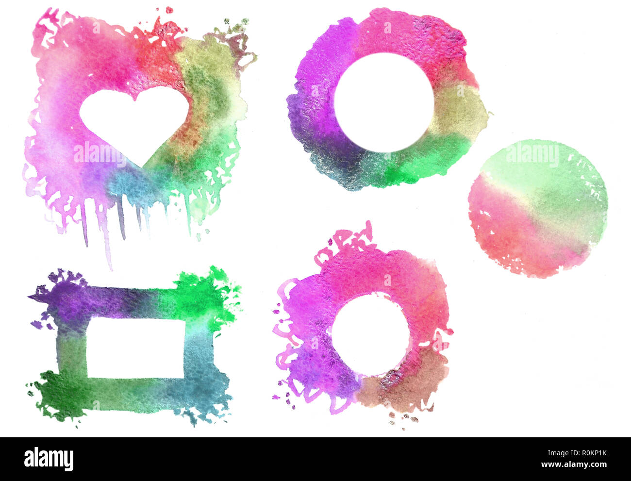 Background image of abstract watercolor stains that form random shapes ...