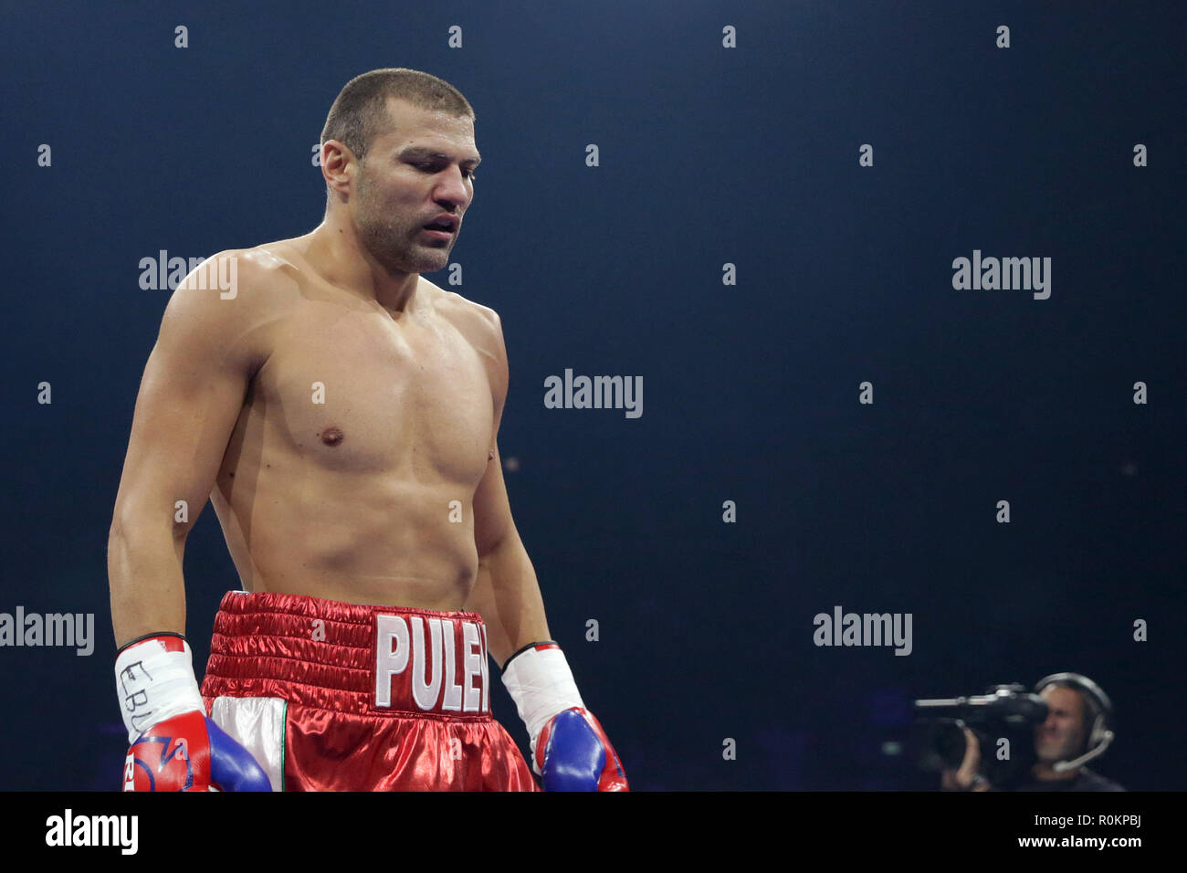 Sofia, Bulgaria - 27 October 2018: Boxing match between Tervel Pulev  (pictured) and Leonardo Damian Bruzzese for European Union cruiserweight  champion Stock Photo - Alamy