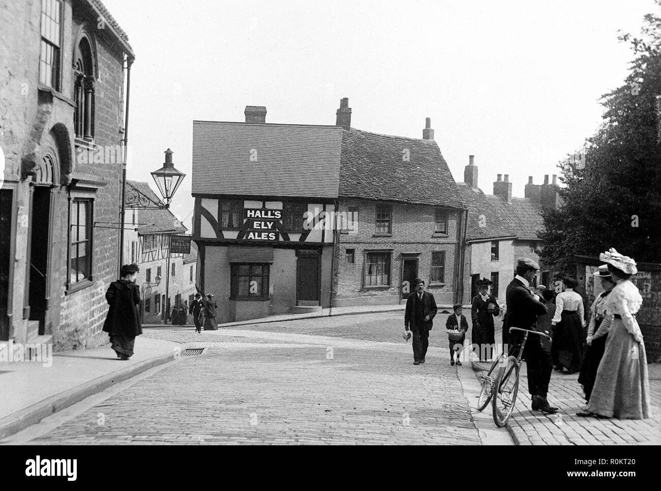 Steep Hill and Michaelgate in The city of Lincoln Uk 1903 Stock Photo