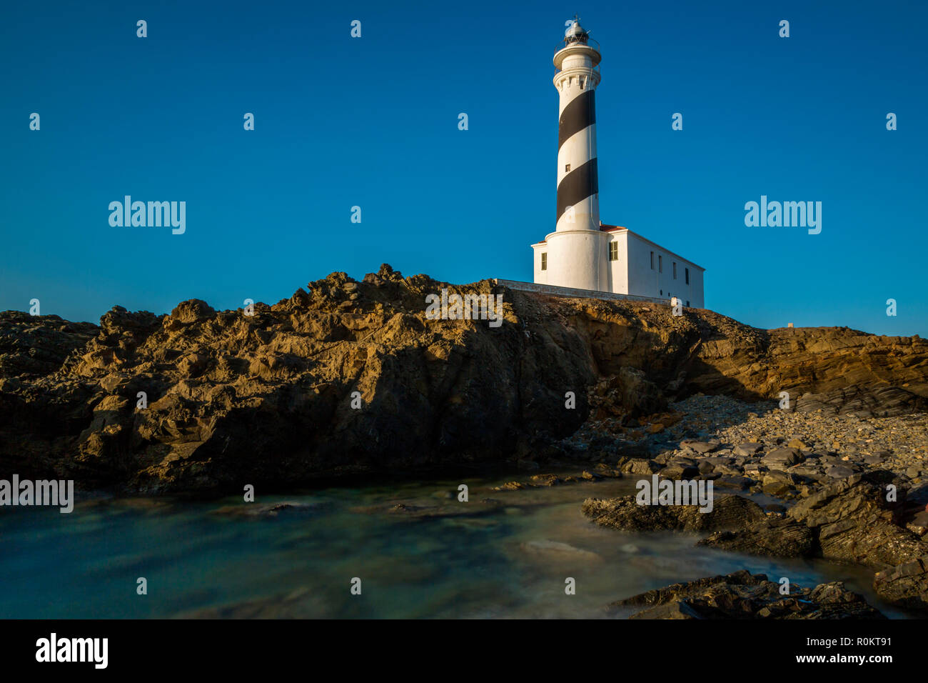 The lighthouse built bt the architect Miguel Massenet  is open since 1922 Stock Photo